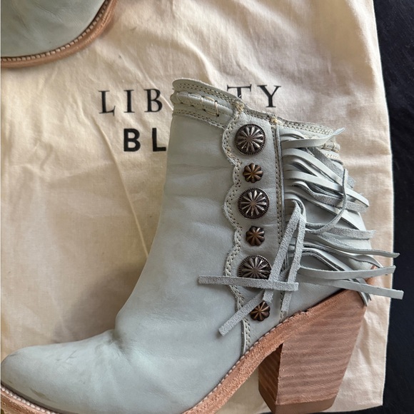 LIBERTY BLACK  Women's Fringe Ankle Boots - Light blue - Picture 3 of 3